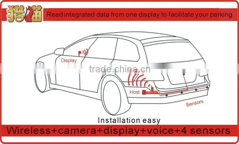 rear view mirror TFT display parking sensor & rear view camera