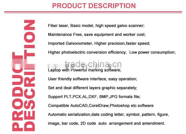 Fast Marking Logo 20W fiber laser marking machine for metal