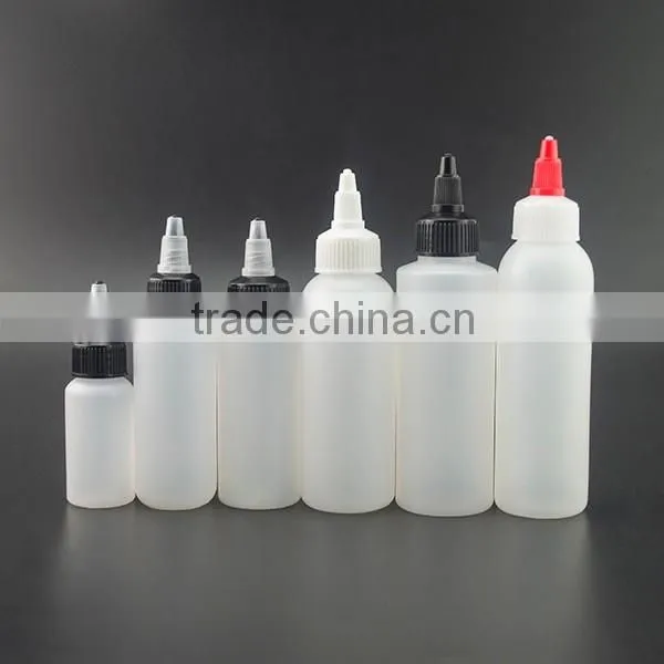 Hot sales LDPE e liquid 30ml empty plastic bottle with twist cap