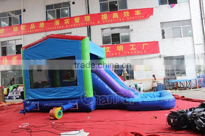 octopus inflatable bouncy castle with water slide