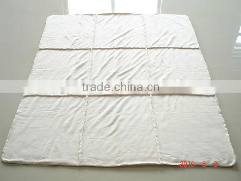 Polar fleece blanket with soft ribbon