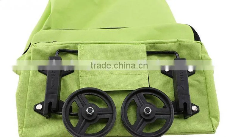 Wholesale Cheap Shoulder Handled Portable Pooh Vegetable Shopping Trolley Bag