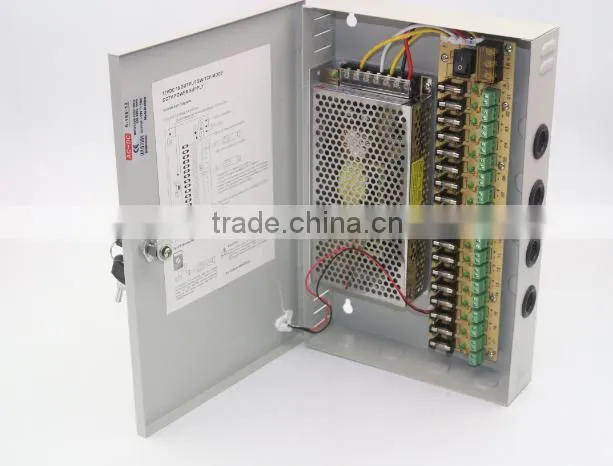 Manufacture 12V 15A psu box 18CH shunt filtering switch power supply box YJS-A032