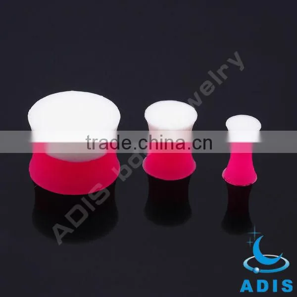 Soft And Flexible Silicon Solid Pink And White Ear Plugs