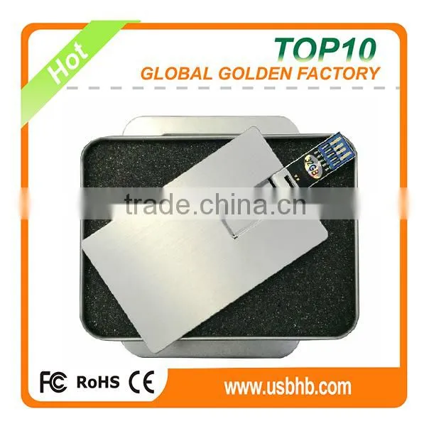 High-end metal credit card usb flash drive for business gift