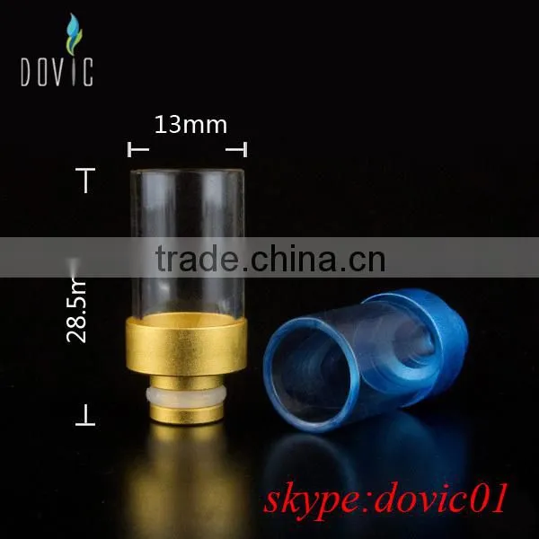 wide bore glass drip tips with aluminum base