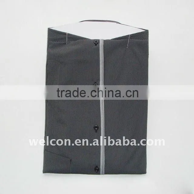 Chinese factory OEM Men's 100% cotton fashion classic black and white stripe Europe style business dress shirt