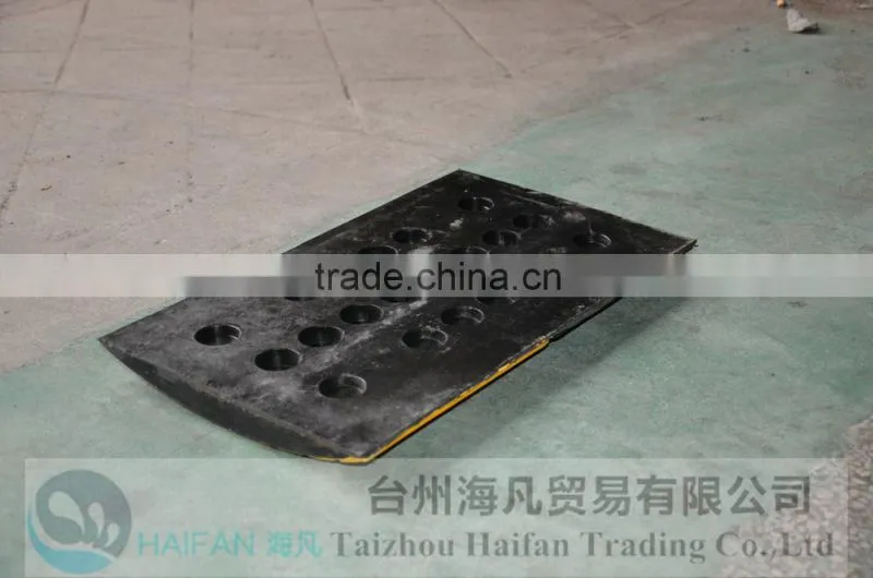 500*300*40mm New Products rubber speed bump for Crossroads /High quality hot sell rubber speed bump used in Intersection
