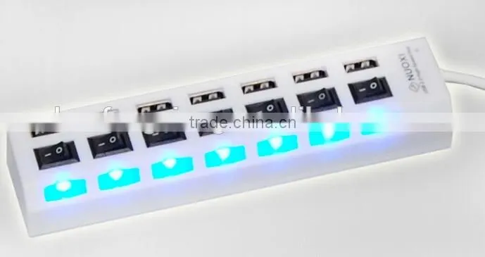wholesale 7 port usb hub with led light