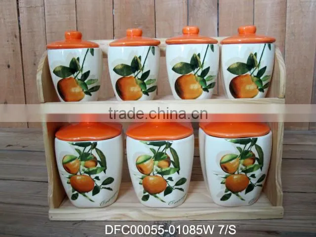Ceramic White Mug with Orange Decal in Three Sizes for Choosing