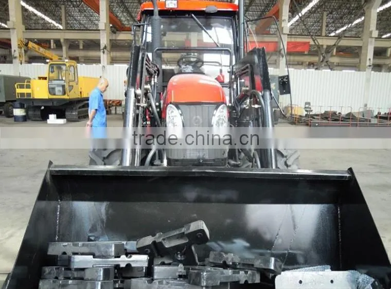 75HP 4x4 4WD Tractor with TZ-8 Front end loader and LW-8 Backhoe