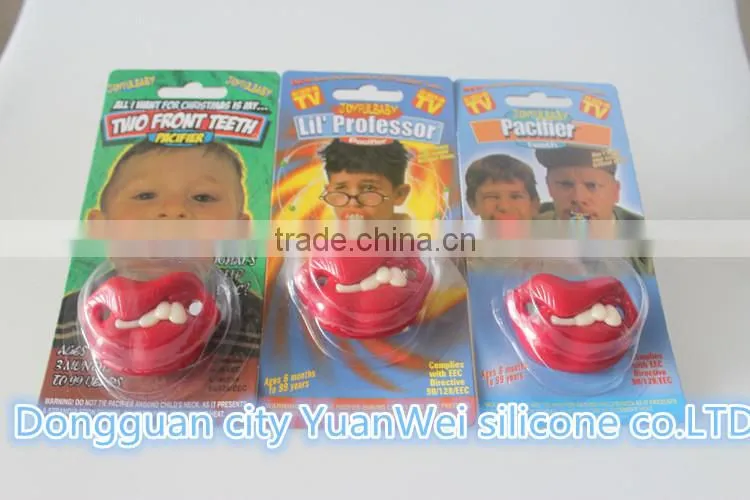 Baby silicone pacifier, funny pacifier