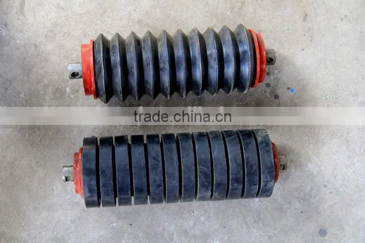 D89-159mm coal mine rubber conveyor belt idler roller