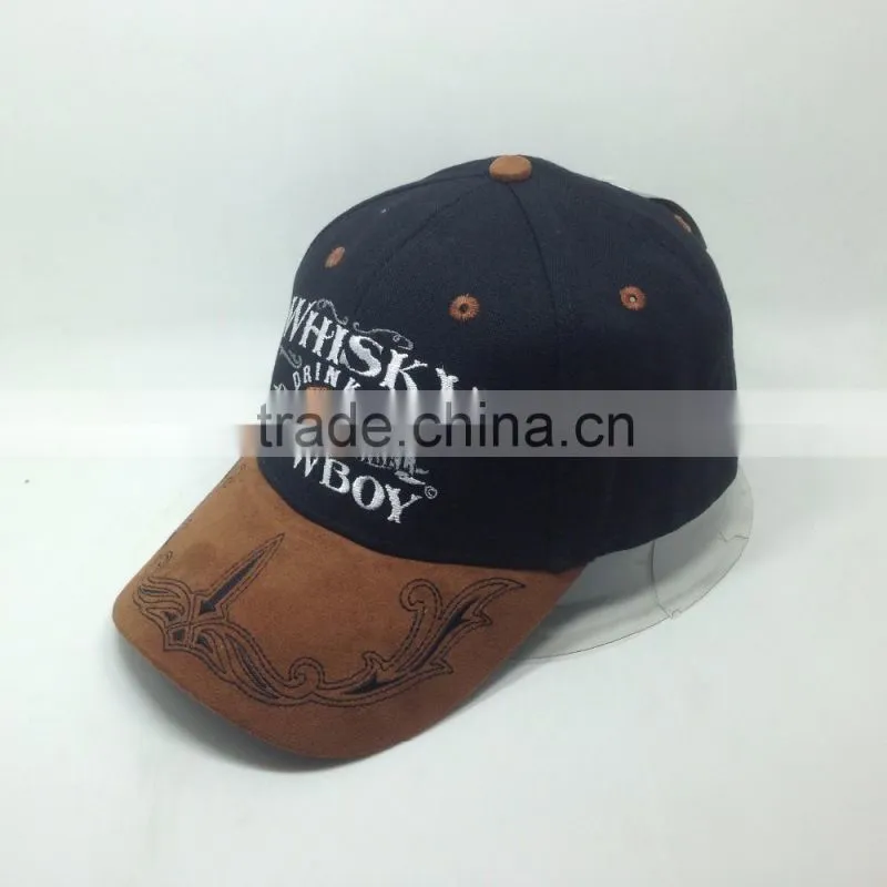 Wholesale balck baseball hats Six ventilation hole snapback caps
