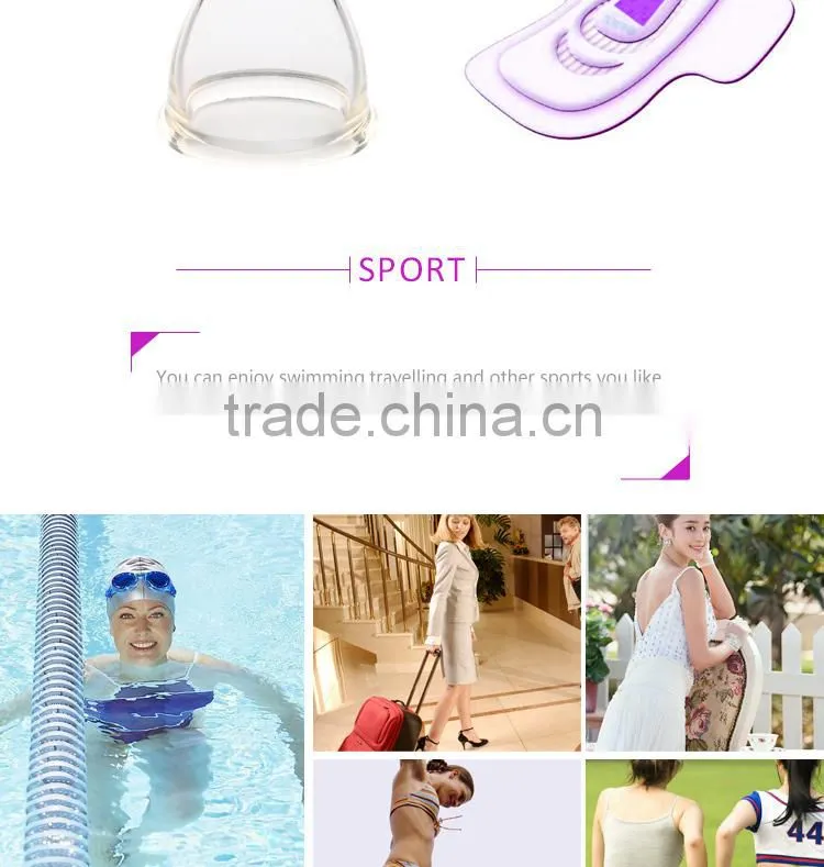 new innovative product 2015 silicone menstural cup for lady