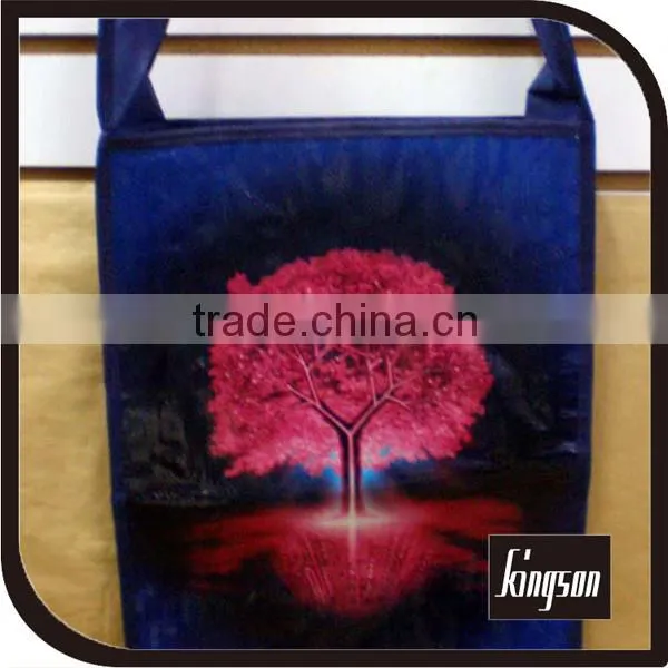 black handle printinged non-woven shopping bag
