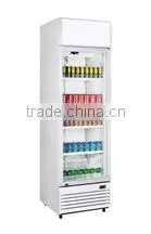 200L commercial upright single door auto-defrost showcase with CE/ROHS