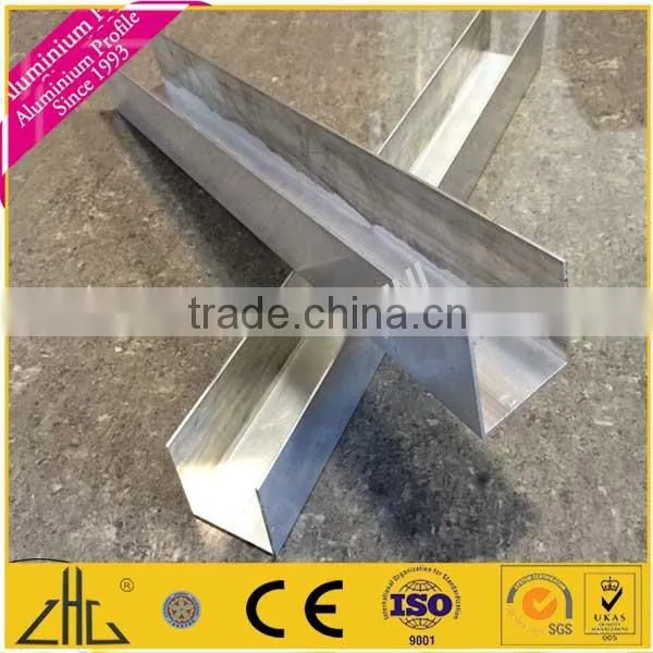 ZHL zhonglian aluminium U channel China Gold Supplier u shaped extrusion profile