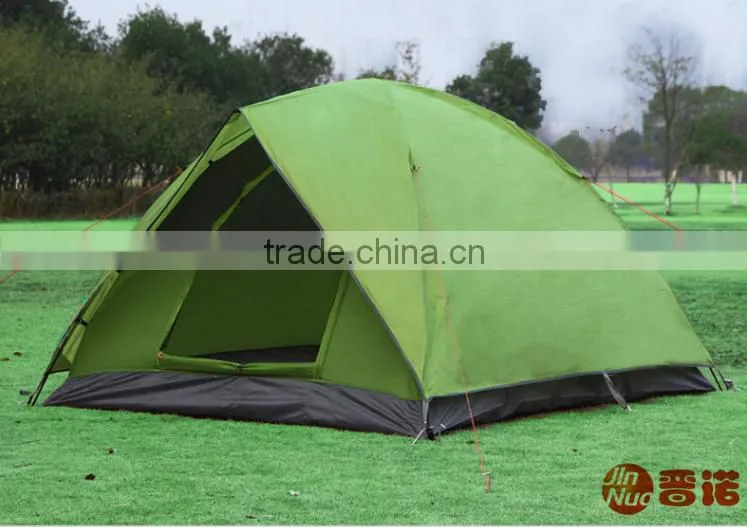3 person Double door fiberglass pole camping/travelling tent