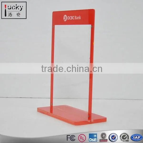 Red Acrylic Wall Holder With Two Pocket