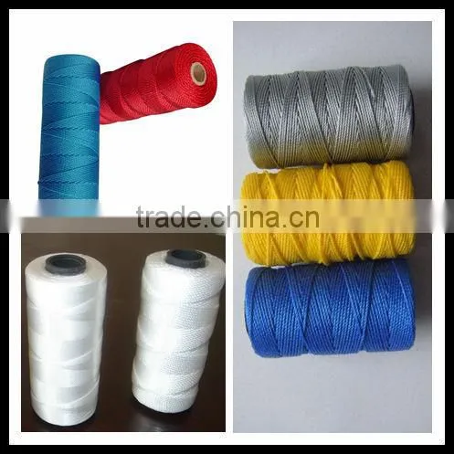 HSXY high quality cheap colorful 210D twisted polyester fishing twine