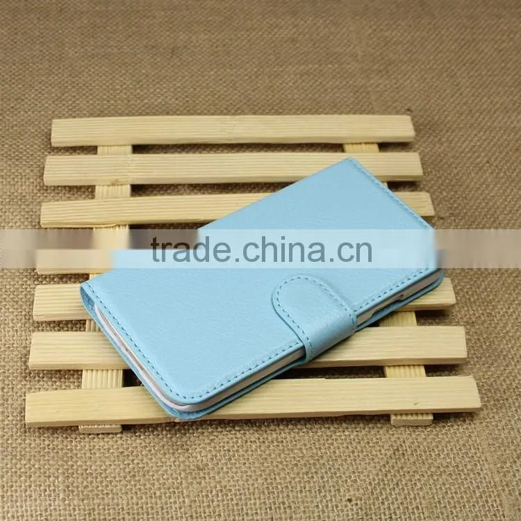 Hot Selling Ultra Thin Lichee PU Leather Case Wallet Folio Flip Cover for Samsung GALAXY S4 i9500