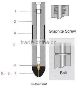 Alumina-graphite stopper