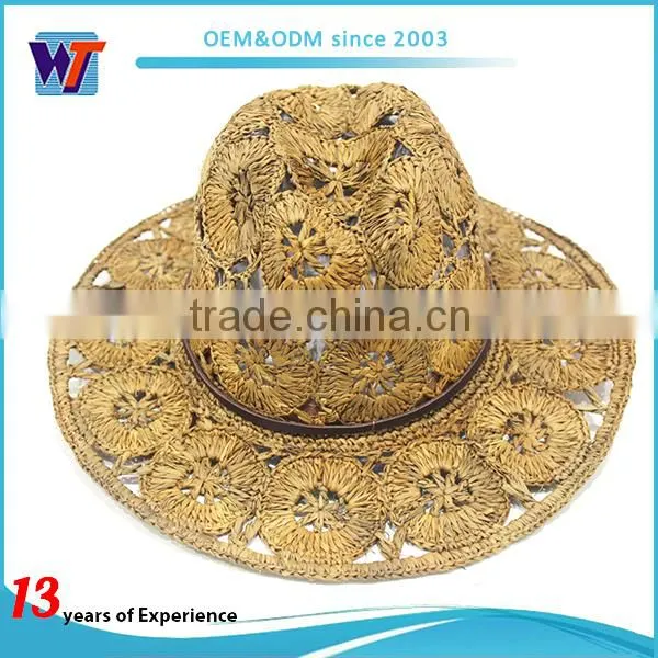Wholesale new design hawaiian paper straw hat
