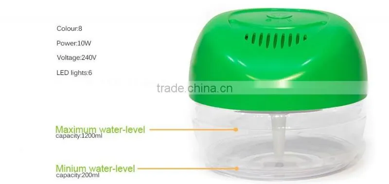 KS-03 aromatheraphy diffuser with colerful LED lights and anion generator