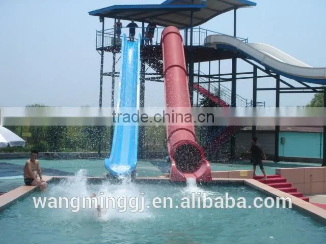2015- 2016 Water Play Equipment Fiberglass Water Slide Tubes Fiberglass Pool Double Slides