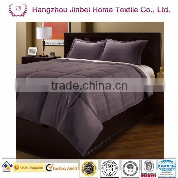 strip solid color square Down alternative comforter/Microfiber quilt/polyester duvet