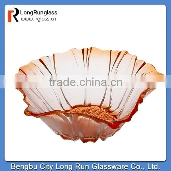 LongRun 2015 hot selling home use Colorful Mouth Blowing fruits glass container
