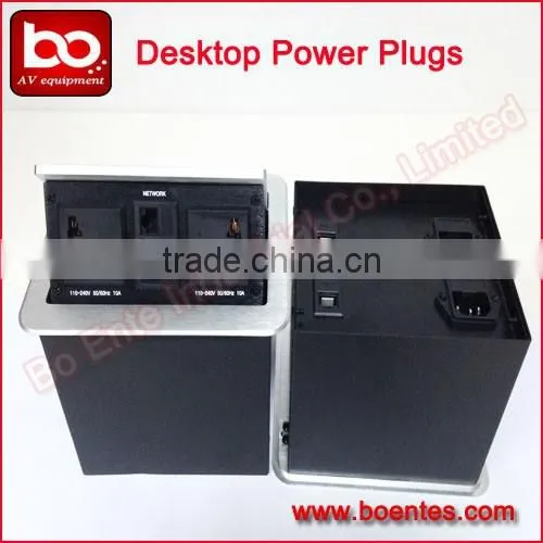 Desktop Hydraulic Pop Up AV Socket with Bottom Interface for Conference Audio-Visual Solutions