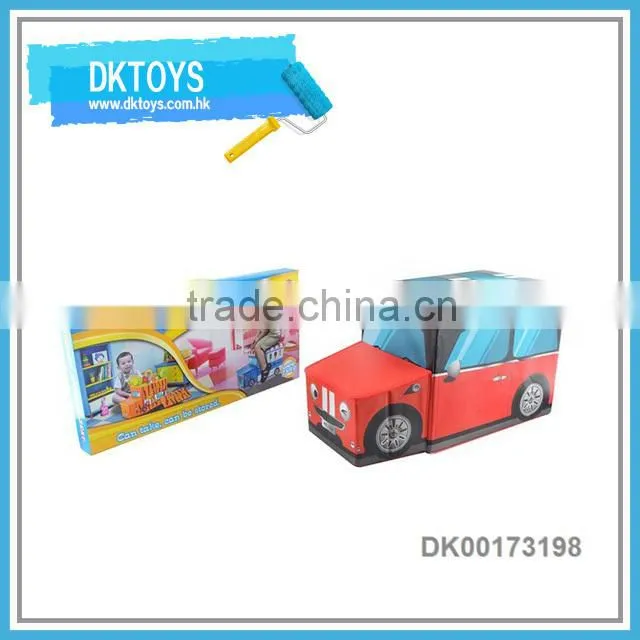 Kids Mini Car Shape Folding Storage Seat Box Storage Stool