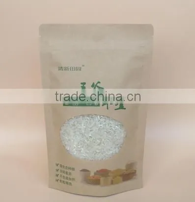 High quality food grade brown kraft food packaging paper bags with window