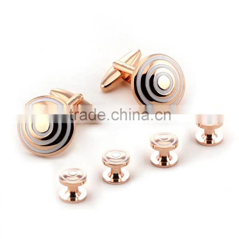 2015 enamel wedding cufflinks and studs for clothing