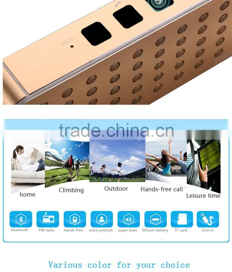 2016 New product portable wireless mini bluetooth speaker with profession design
