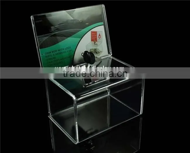 wholesale acrylic donation container ideas