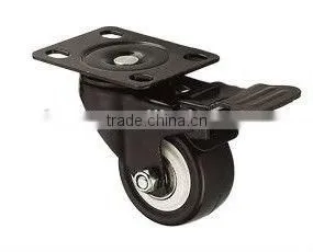 High Quality Light Duty Furniture Small PU Rigid Caster Wheel