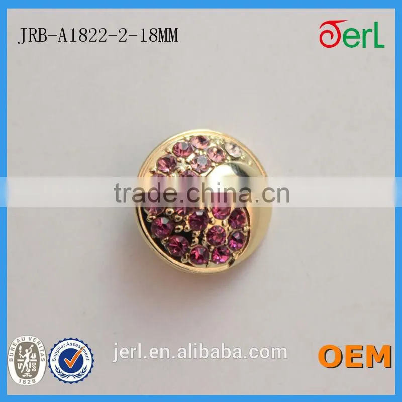 China gold diamond metal buttons
