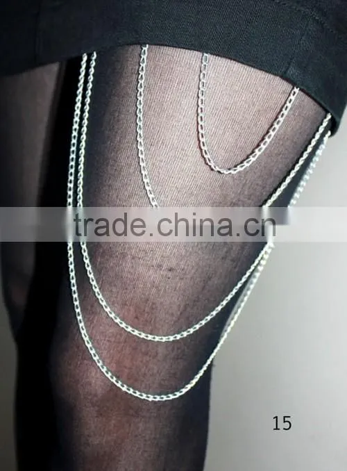Fashion four layers tassels leg chain