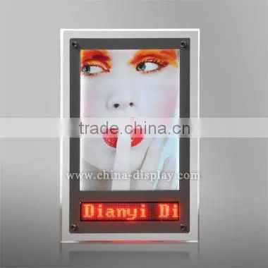Expo popular acrylic advertising led screen display with scrolling letters