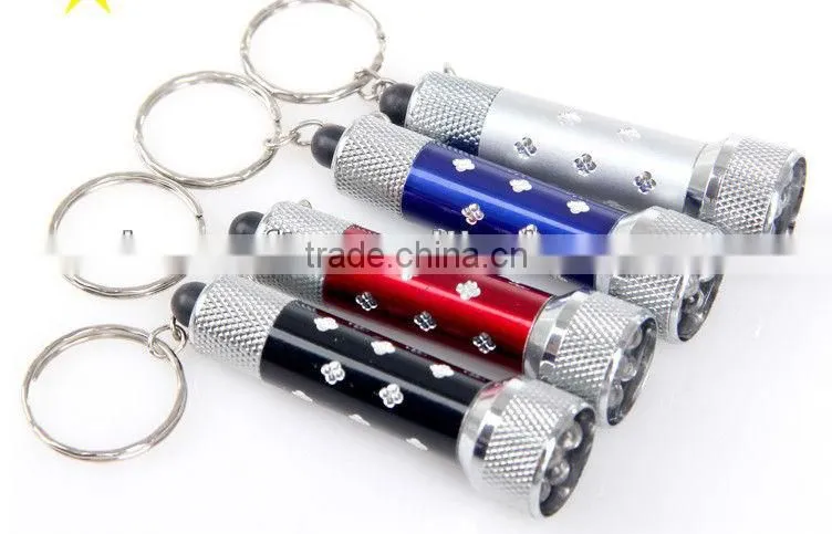 Led Mini Micro Black Keychain Key Ring Super Flash Bright Flashlight White Light