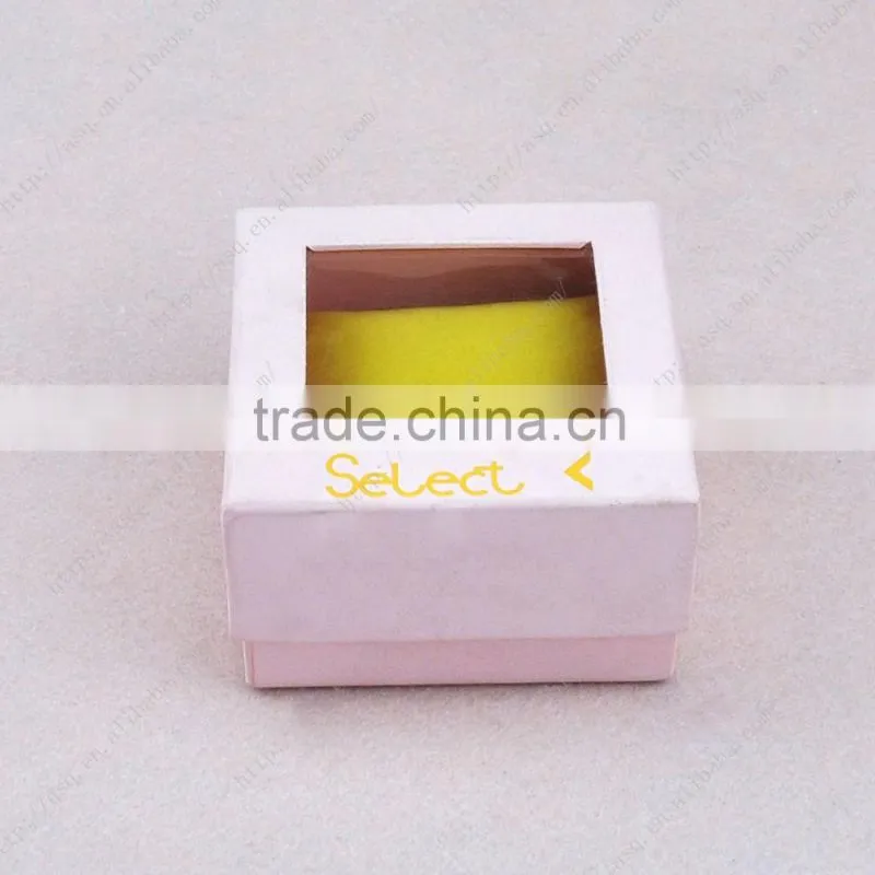 Custom cheap paper watch gift box with PVC window