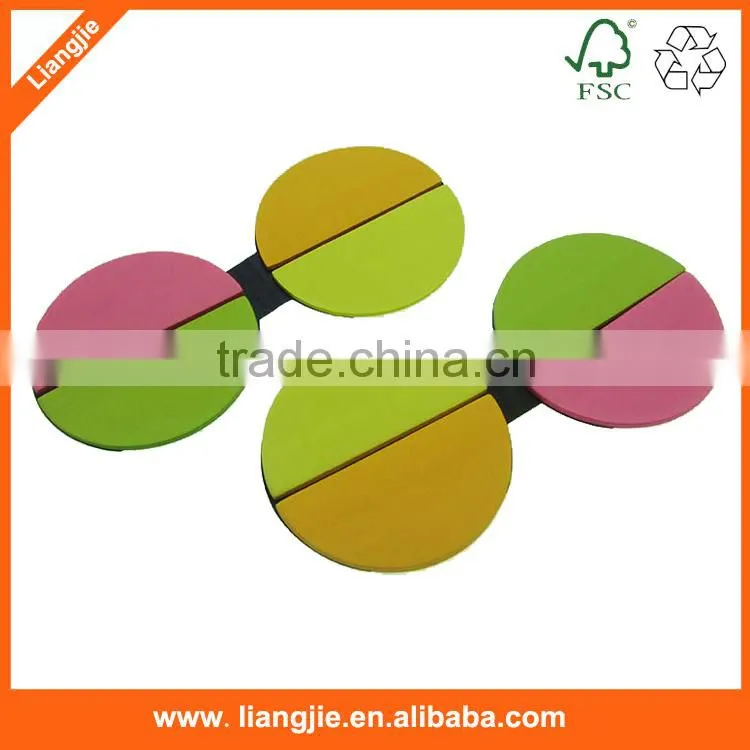 Realistic design print green leaf shaped sticky note pad
