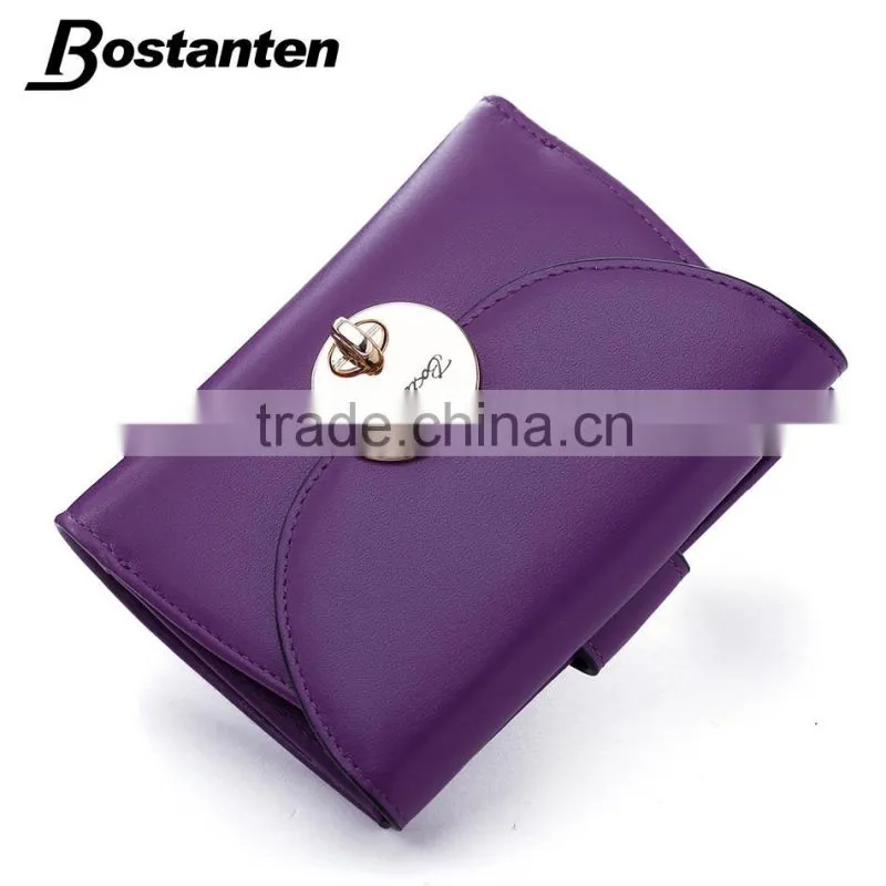Custom Logo Leather Wallets Women Purse with Card Holder Slot