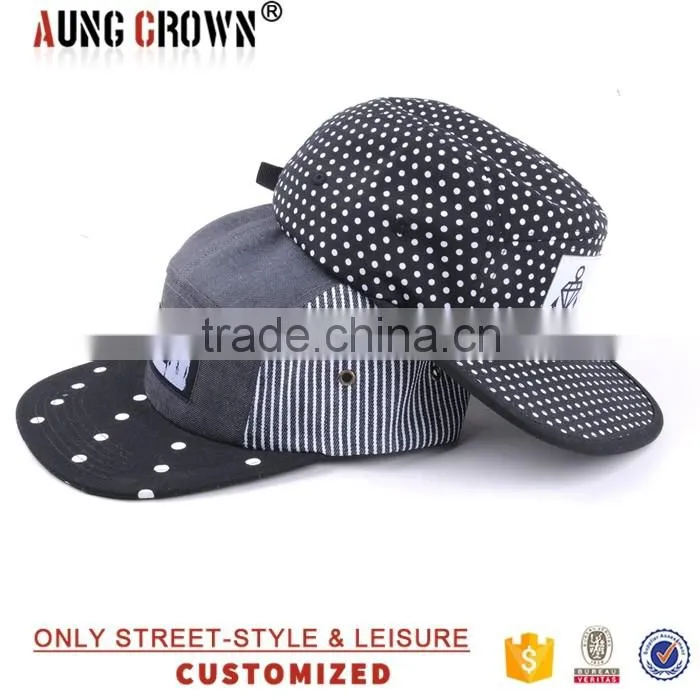 promotional custom print 5 panel caps