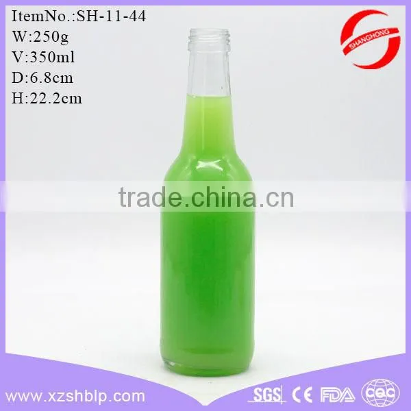 liquid packing glass juice bottle with printing logo wholesale