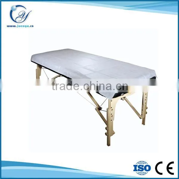 hotel hygiene blue disposable nonwoven bedsheet