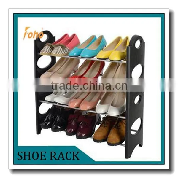 Stable wrought iron shoe rack